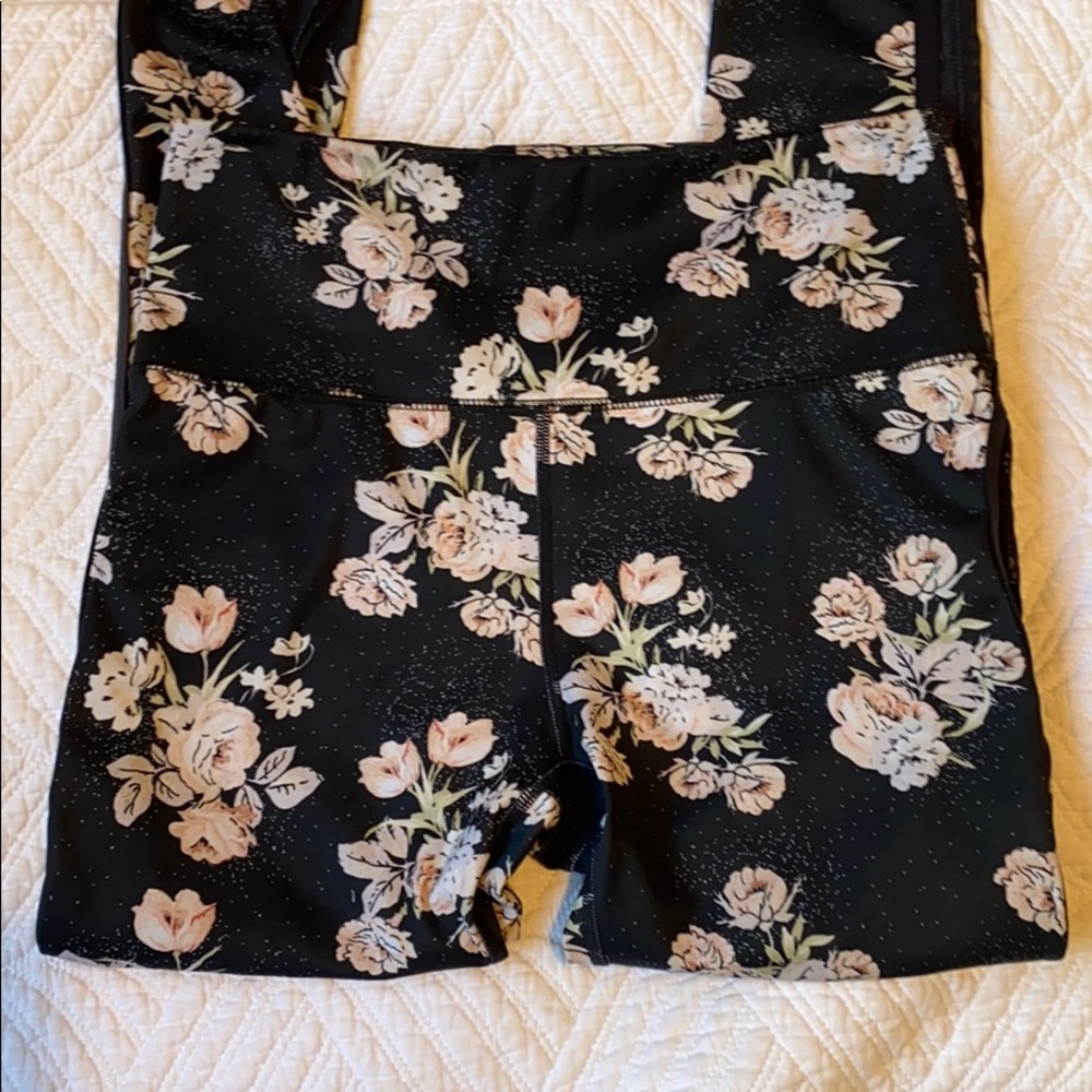 Free People Movement Liza Floral Mesh Leggings - Picture 6 of 9